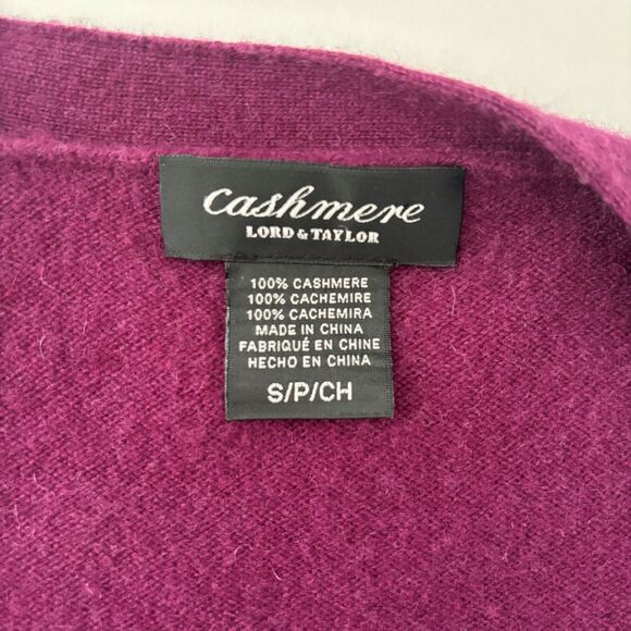 Lord Taylor Womens Cashmere Cardigan Size S Sweater Button Down Vintage Preppy - Picture 3 of 7